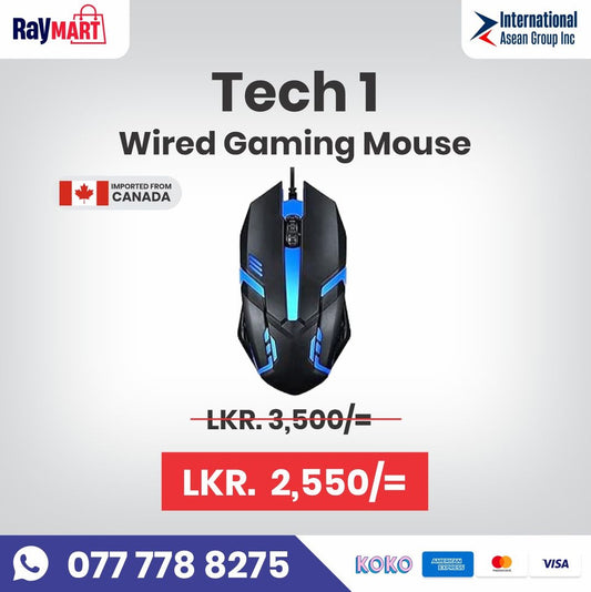Tech 1 Wired Gaming Mouse